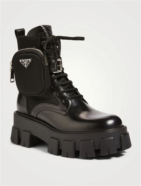 prada boots with pouch|prada combat boots with pouches.